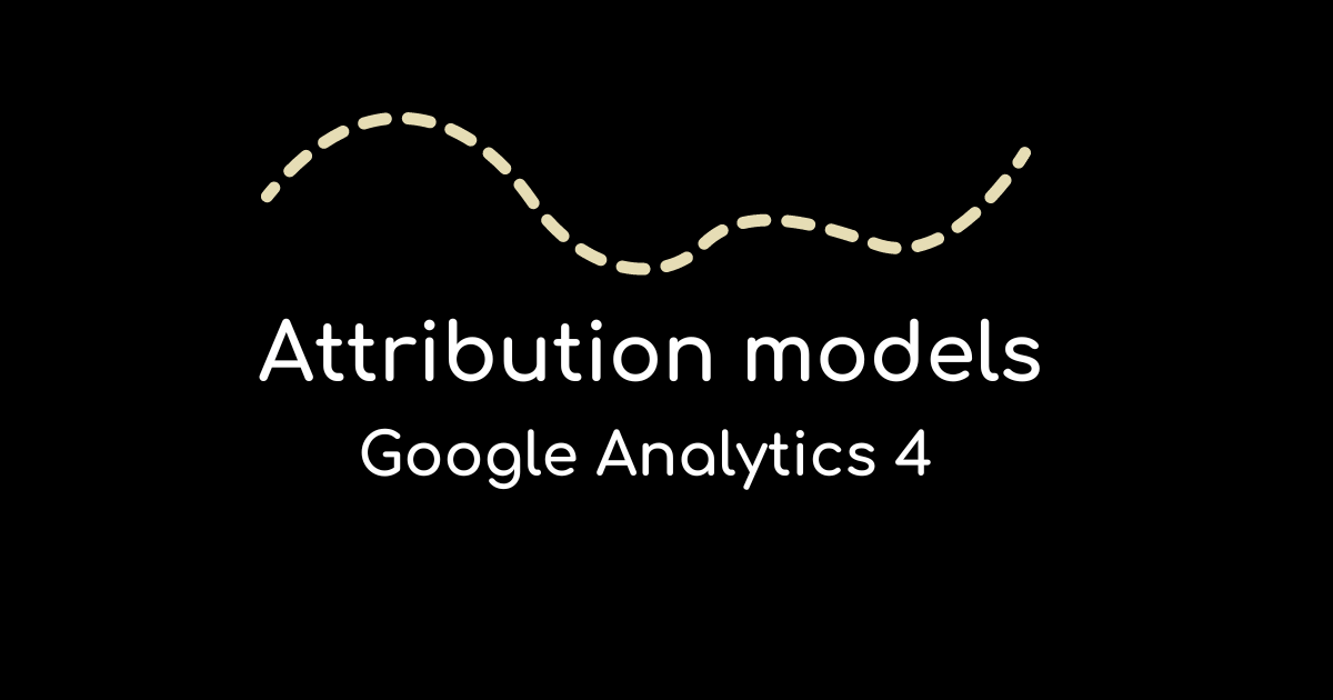 Attribution models in Google Analytics 4 with dotted line for different channels