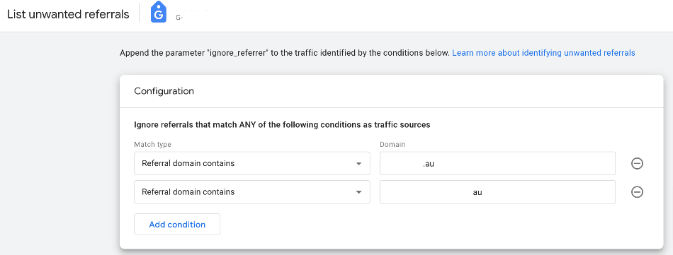 List unwanted referrals step in google analytics 4 to exclude payment gateways and other sites in between conversion